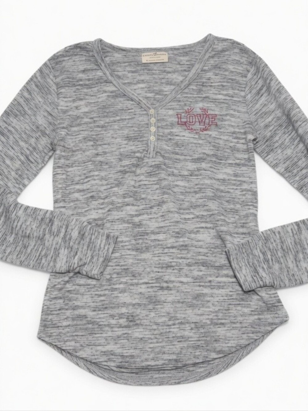 VTG Bobbie Brooks Thermal Henly Top S Elena Gilbert Bella Swan‎ Preppy Feminine